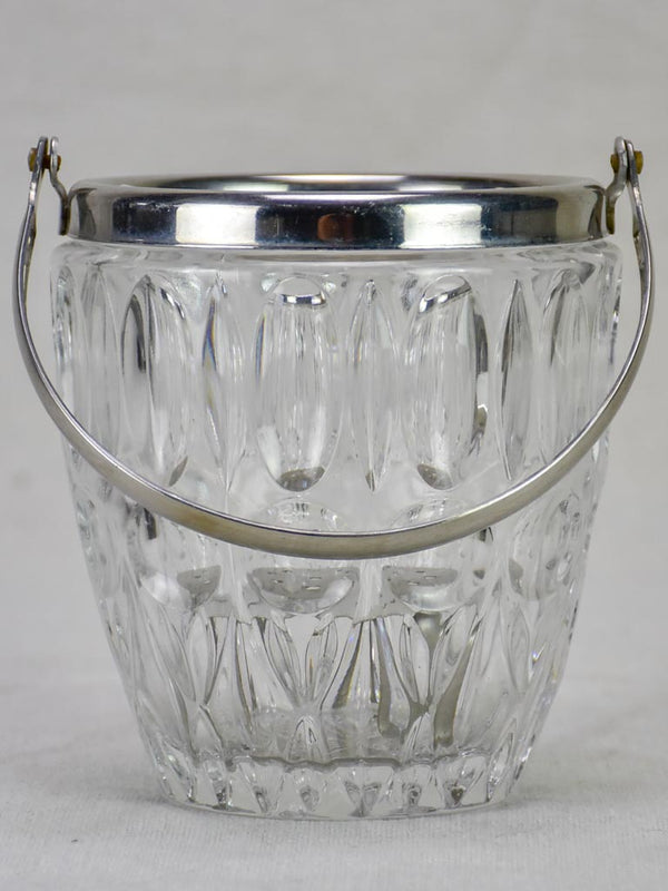 Vintage glass French ice bucket