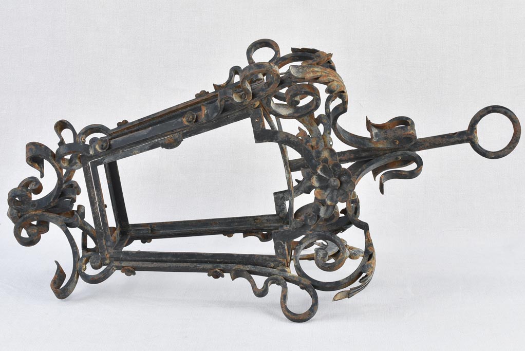 Lantern, wrought iron (1950s) large, 36¼"