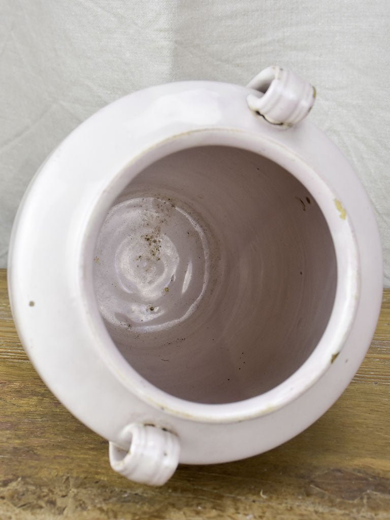 Antique French pot - white 8¼"