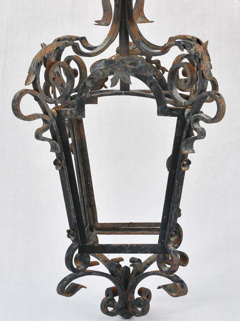 Lantern, wrought iron (1950s) large, 36¼"