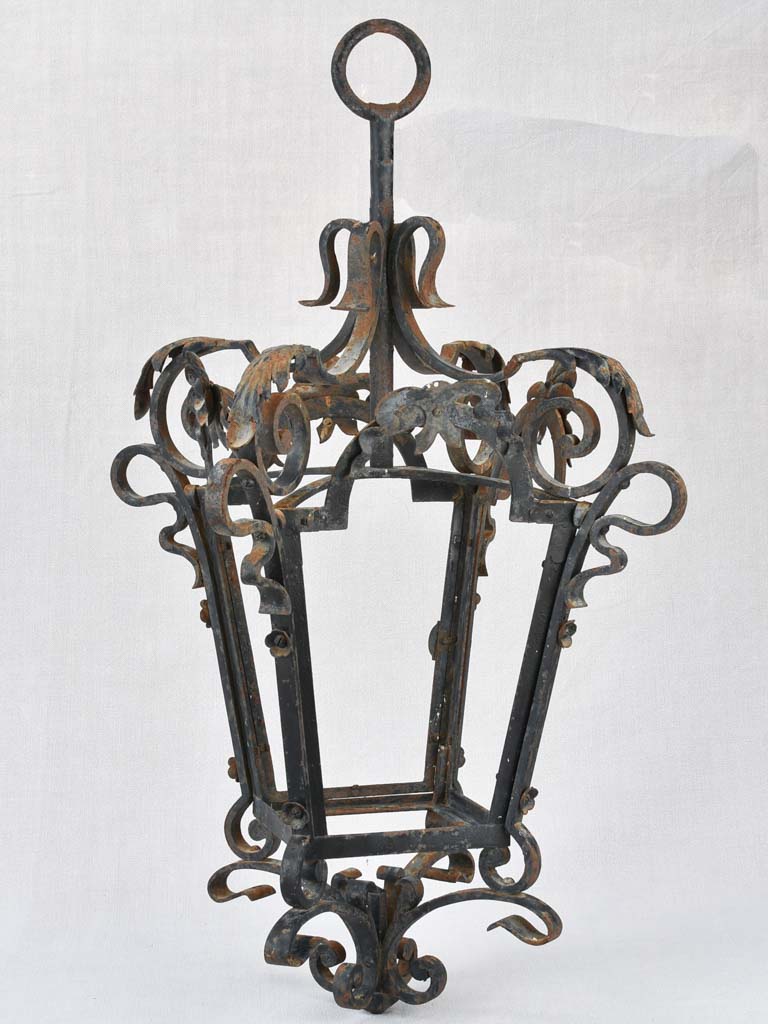 Lantern, wrought iron (1950s) large, 36¼"