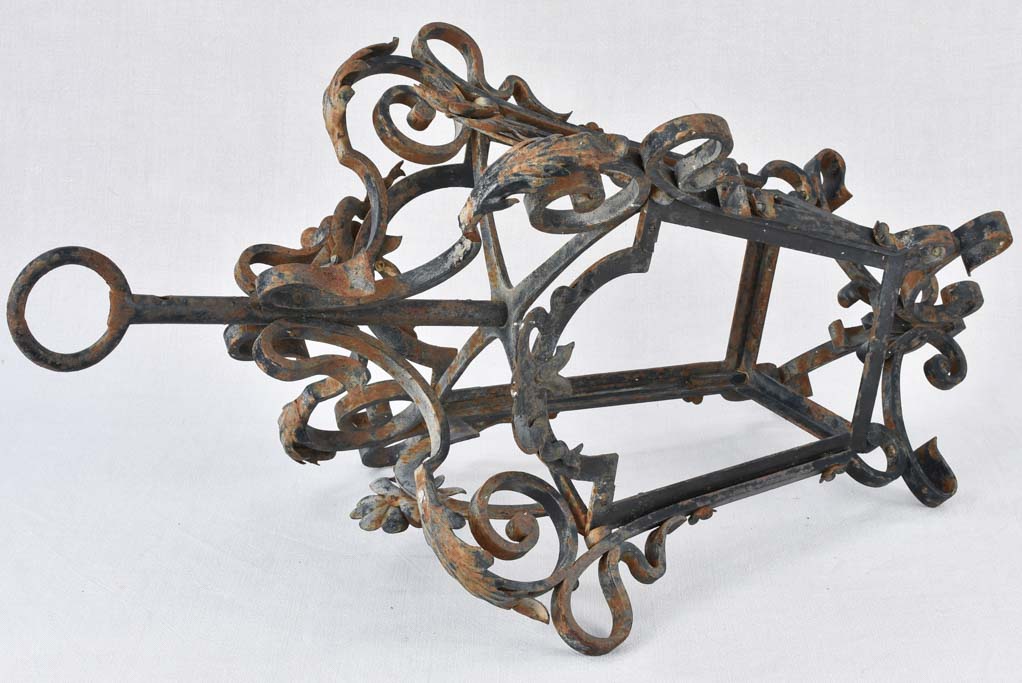 Lantern, wrought iron (1950s) large, 36¼"