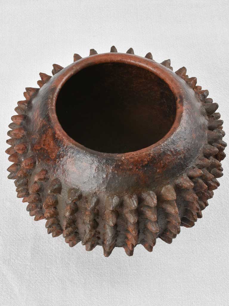 Brutalist vase with spikes - 1950s - 7½"