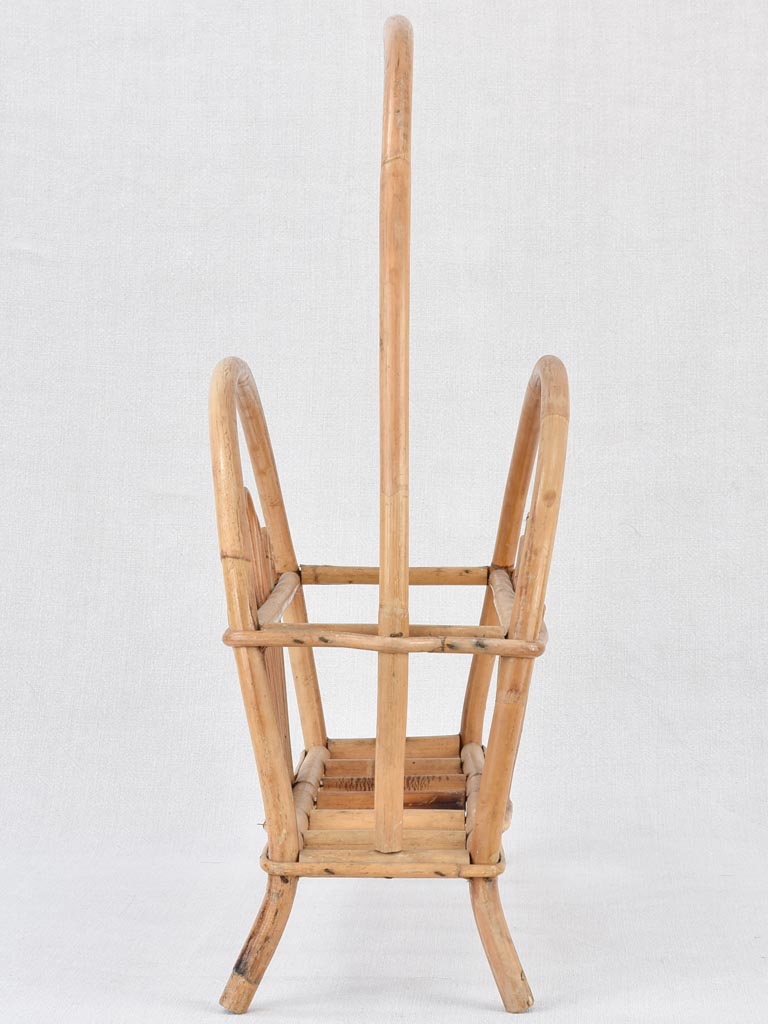 Magazine stand, wicker, vintage (1970s)