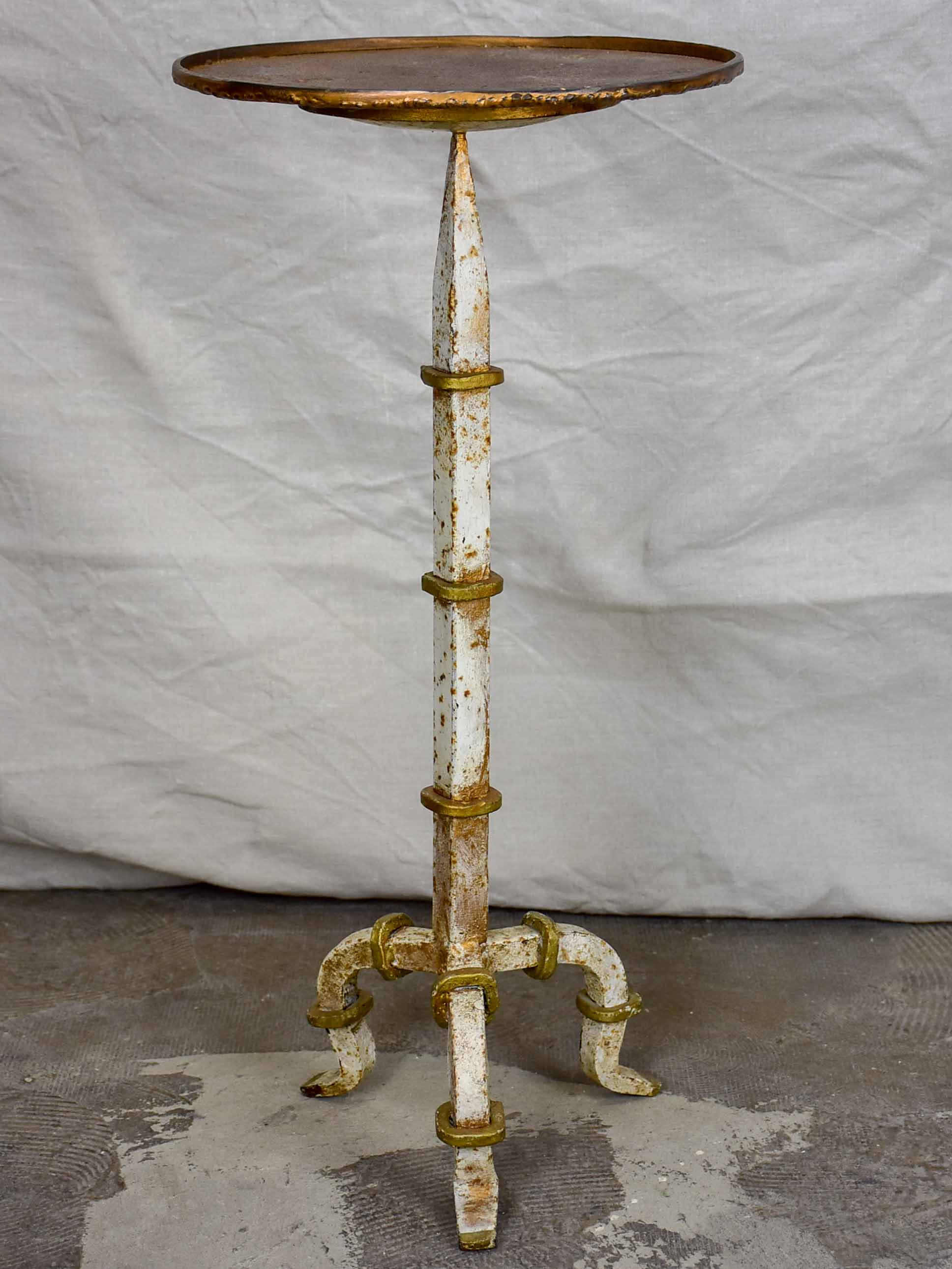 Petite antique French cocktail side table