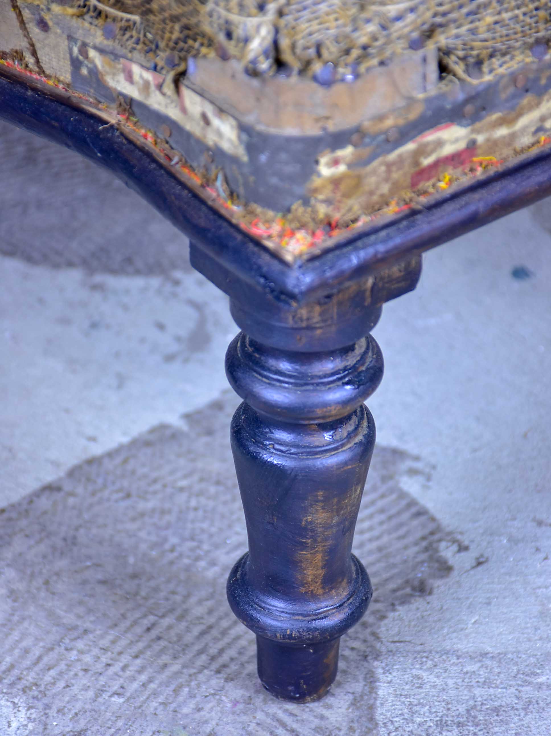 19th Century Napoleon III 'toad' armchair