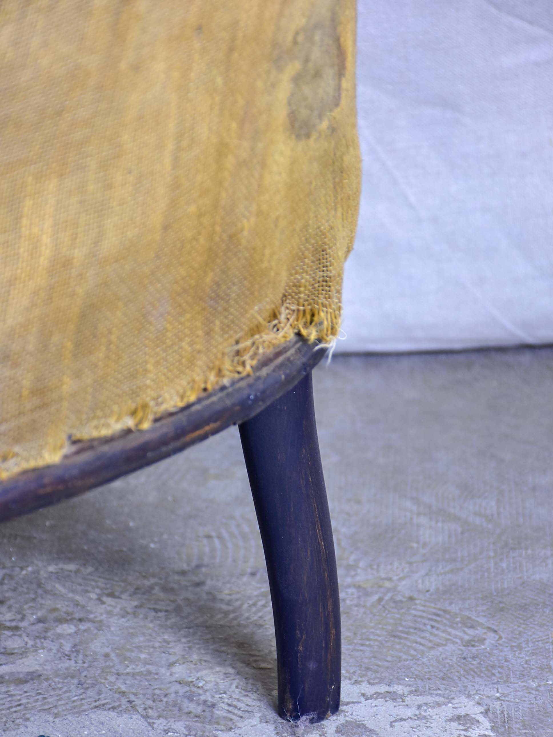 19th Century Napoleon III 'toad' armchair