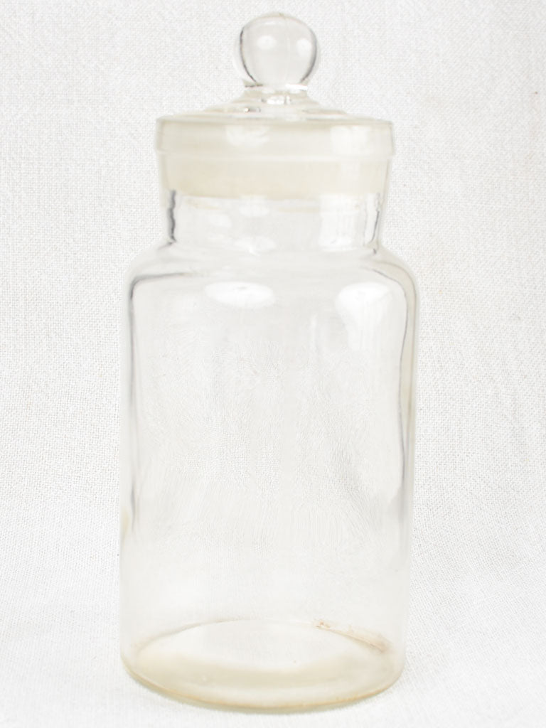 French antique glass jars with lids