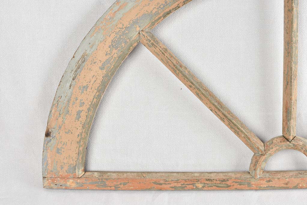 French semi-circle window frame, vintage