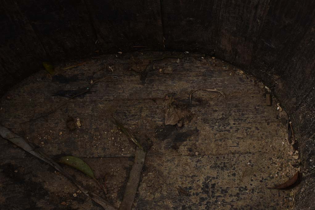 Traditional Italian wine grape collection barrel