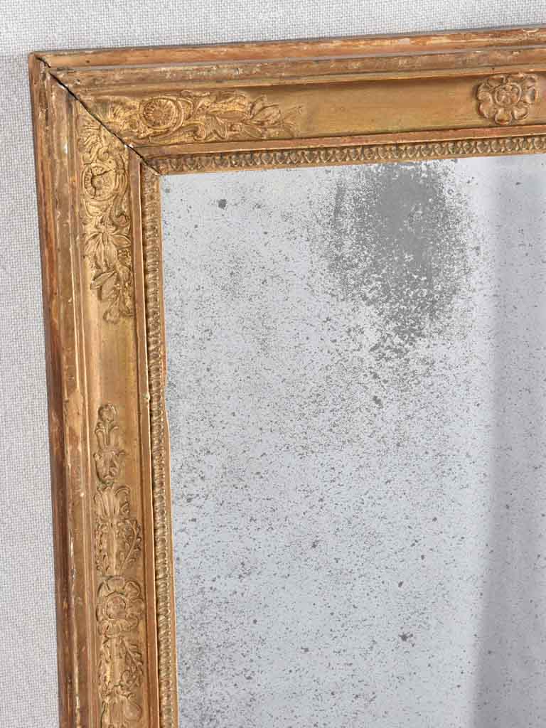 SMALL 19TH CENTURY FRENCH GILDED MIRROR 15¾" x 13¾"