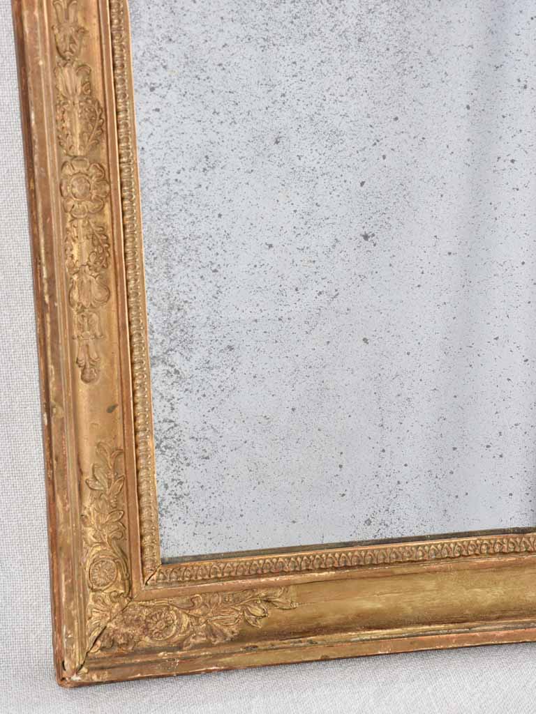 SMALL 19TH CENTURY FRENCH GILDED MIRROR 15¾" x 13¾"