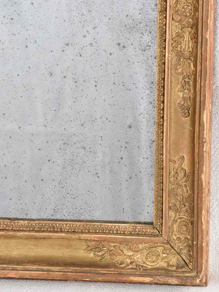 SMALL 19TH CENTURY FRENCH GILDED MIRROR 15¾" x 13¾"