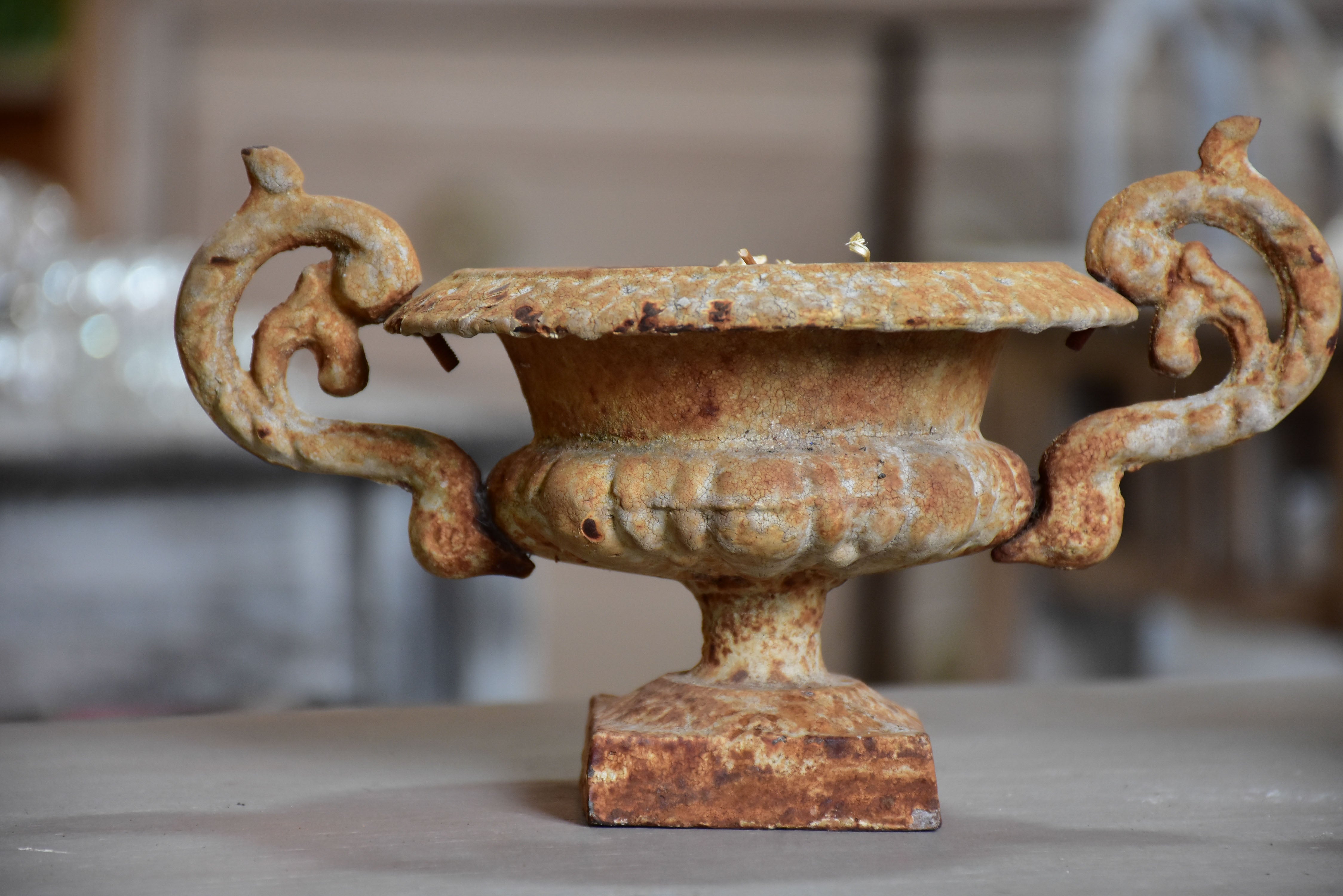 Pair of small antique French Medici urns