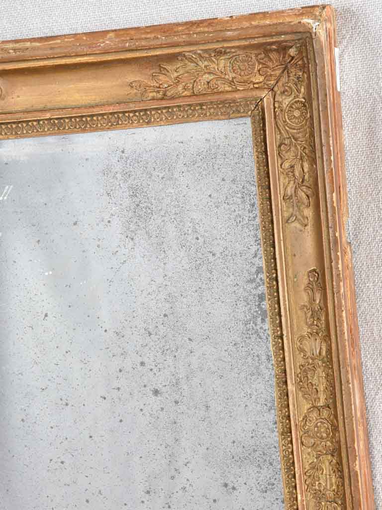 SMALL 19TH CENTURY FRENCH GILDED MIRROR 15¾" x 13¾"