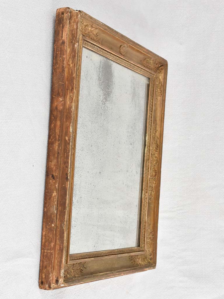 SMALL 19TH CENTURY FRENCH GILDED MIRROR 15¾" x 13¾"