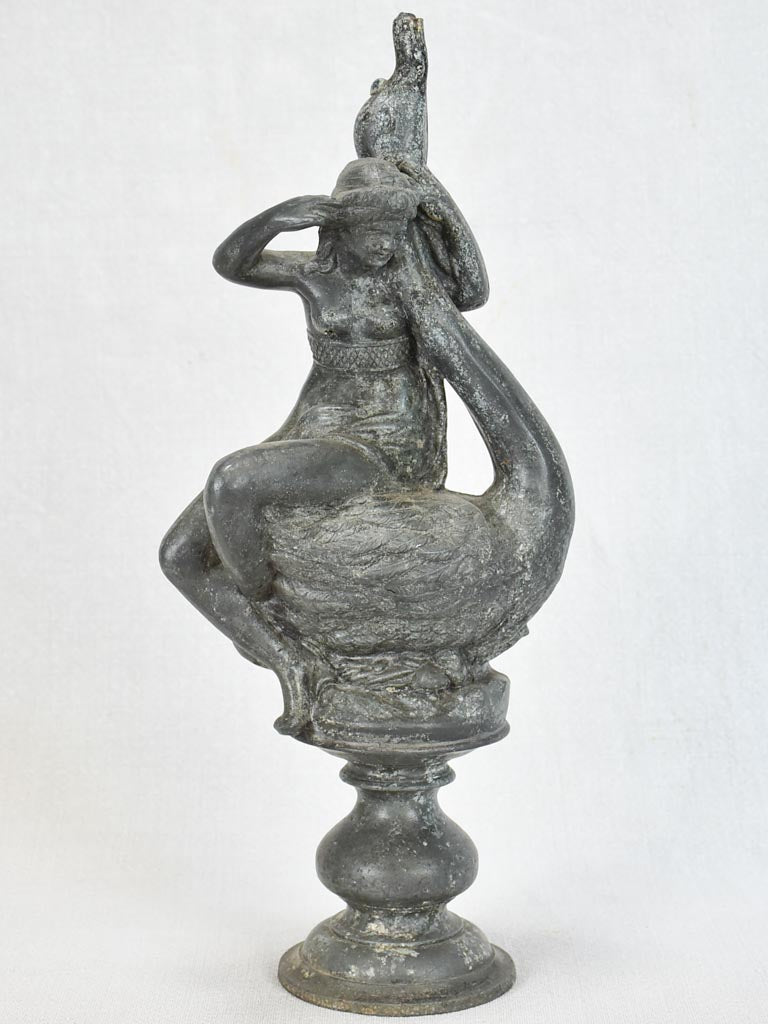 Salvaged zinc element from a fountain 15"