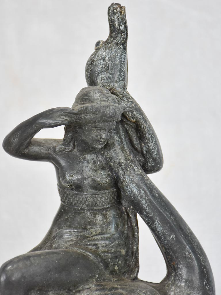 Salvaged zinc element from a fountain 15"