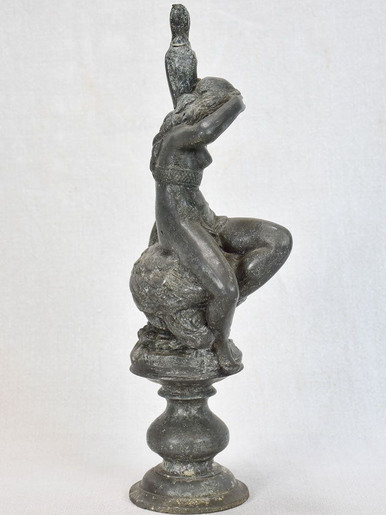 Salvaged zinc element from a fountain 15"
