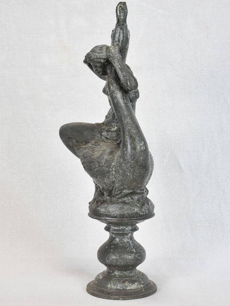 Salvaged zinc element from a fountain 15"