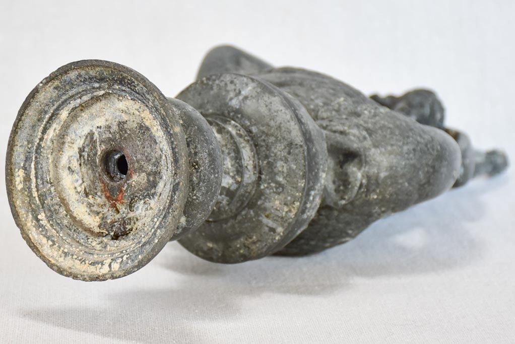 Salvaged zinc element from a fountain 15"