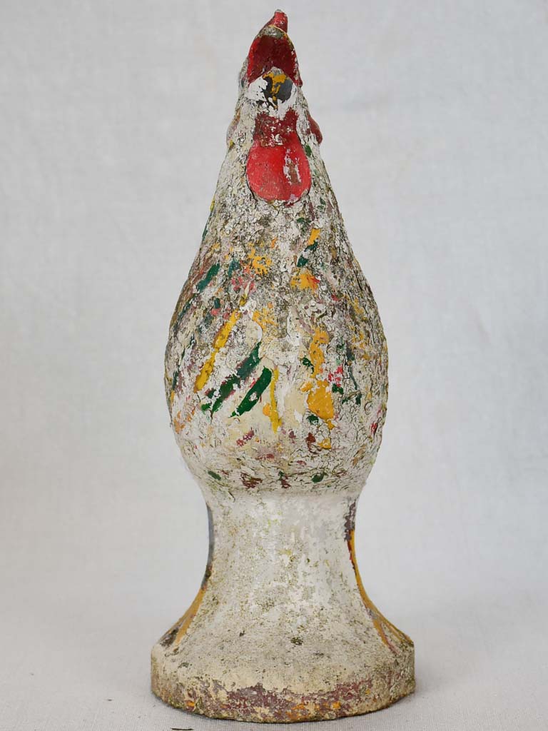 1960s sculpture of a crowing rooster 13½"
