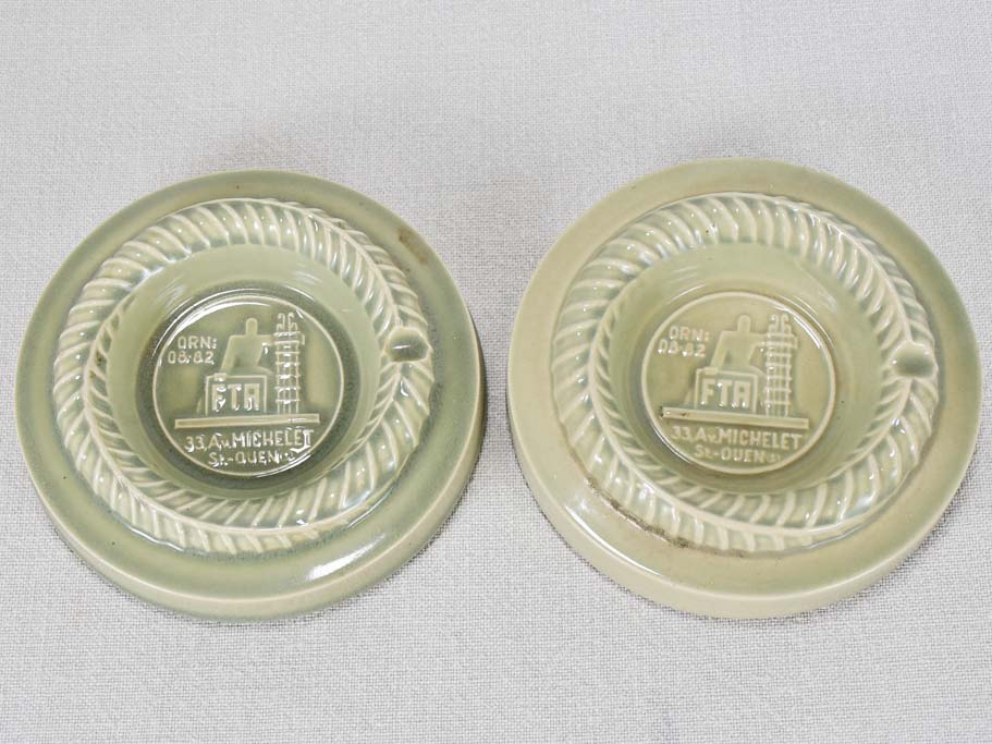 Pair of Saint Ouen Michelet ashtrays 6¼"