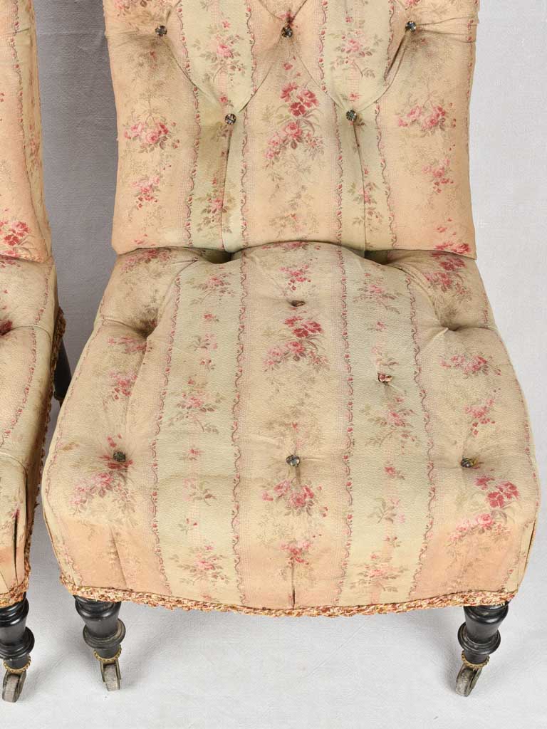 PAIR OF NAPOLEON IIII SLIPPER CHAIRS - 19TH CENTURY