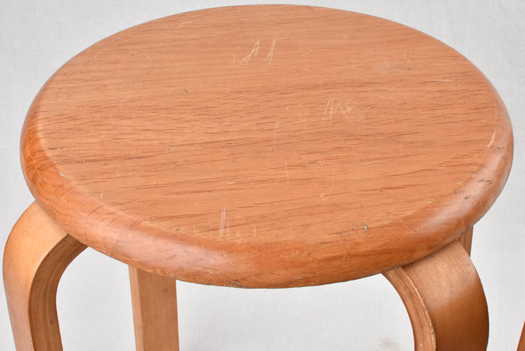 Pair of Alvar Aalto wooden stools - Stool E60