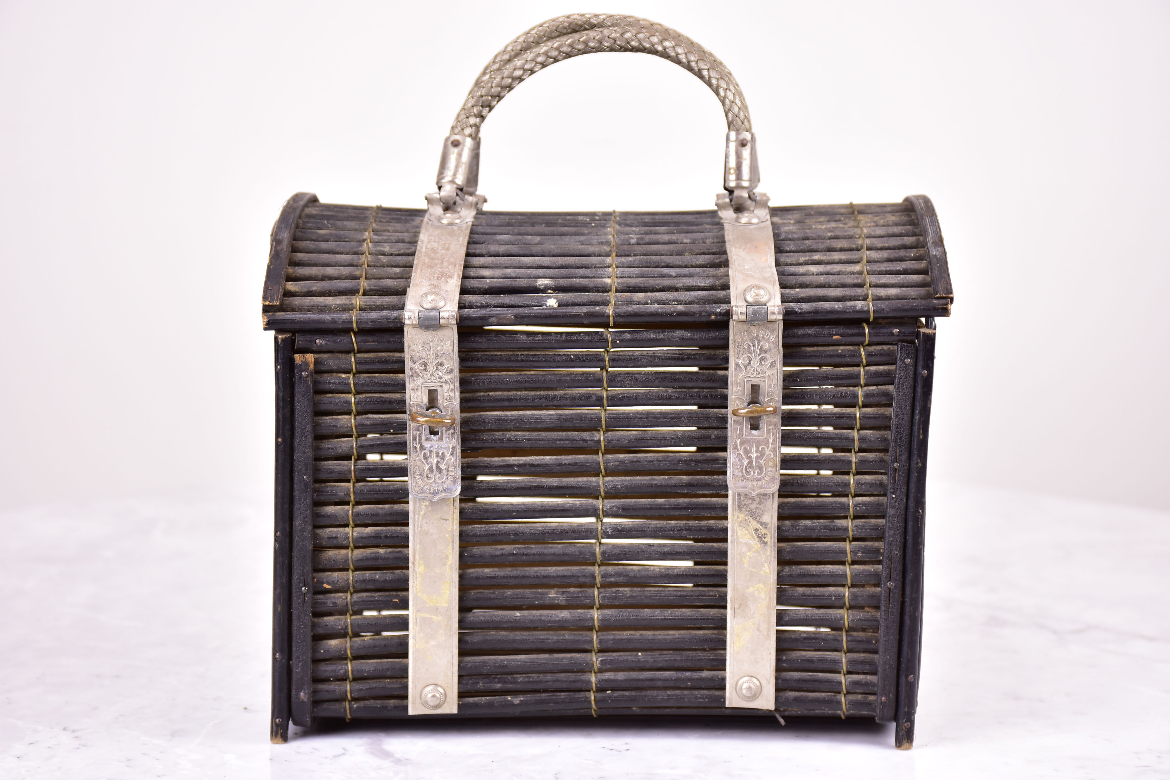 Antique French children's lunch basket