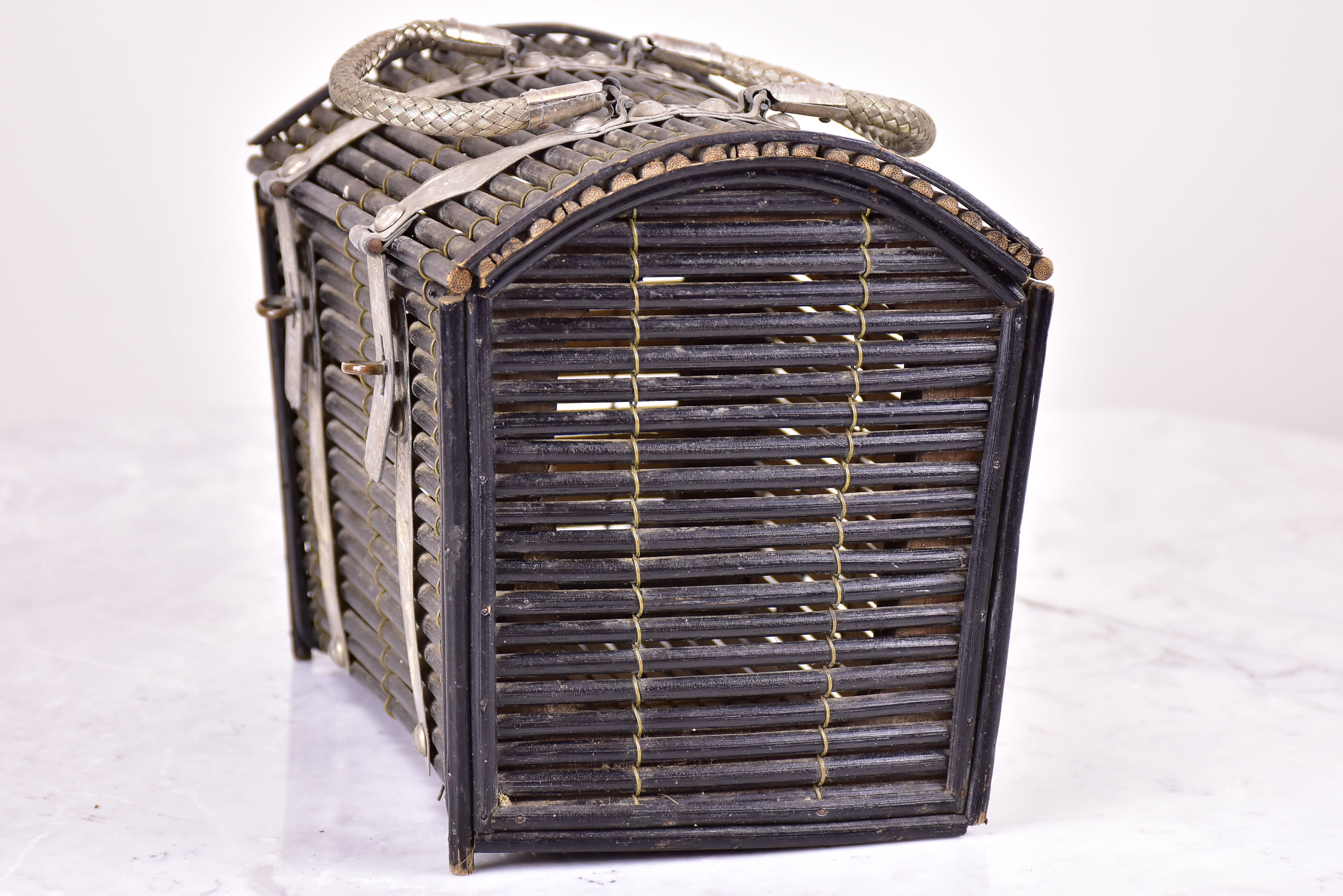 Antique French children's lunch basket
