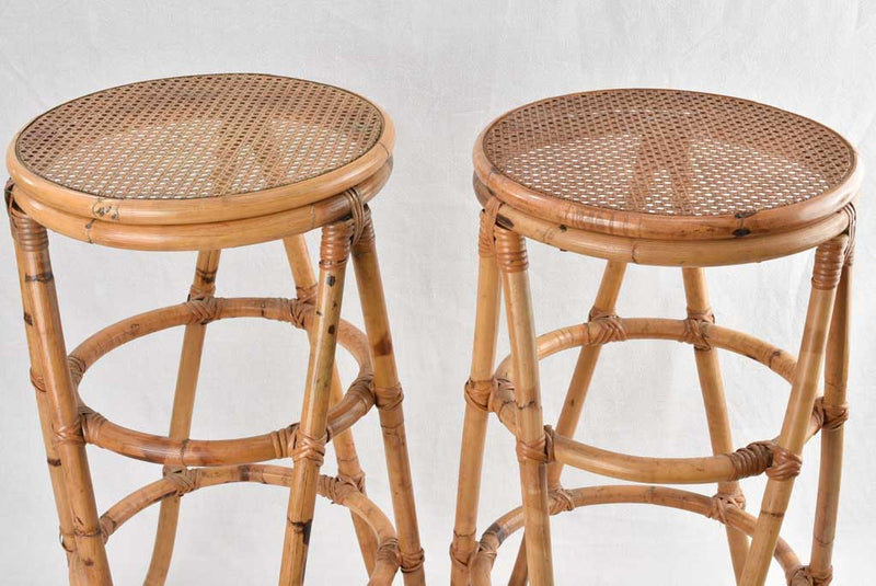 Heritage 1960s cane bar stools
