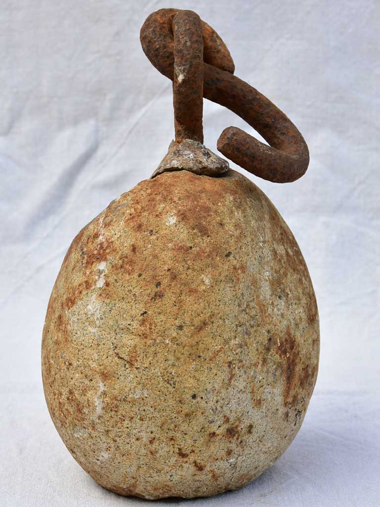 19th century French stone counterweight from a rotisserie