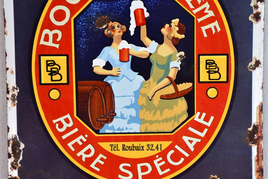 Vintage French sign - Bierre Boheme 11½" x 15"