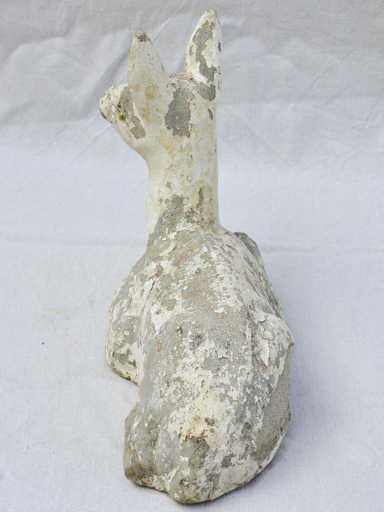 Mid century cement garden sculpture of a baby deer