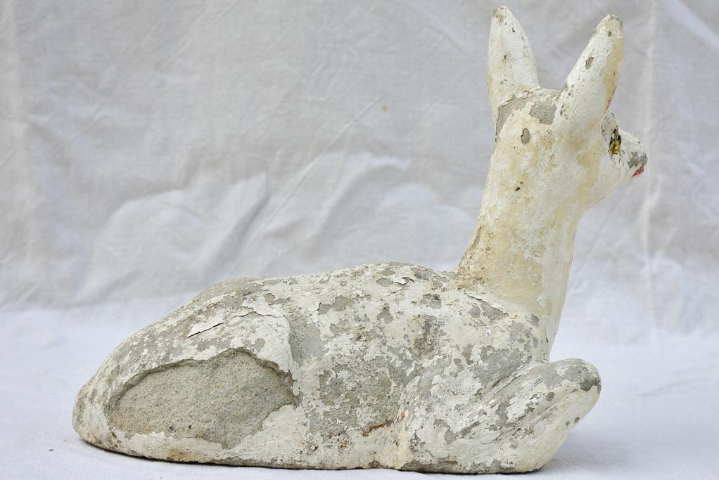 Mid century cement garden sculpture of a baby deer