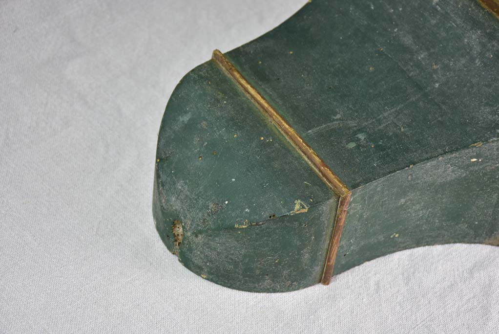 Pair of nineteenth-century French shelves with dark green patina