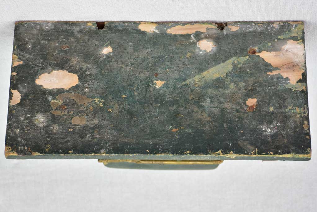 Pair of nineteenth-century French shelves with dark green patina