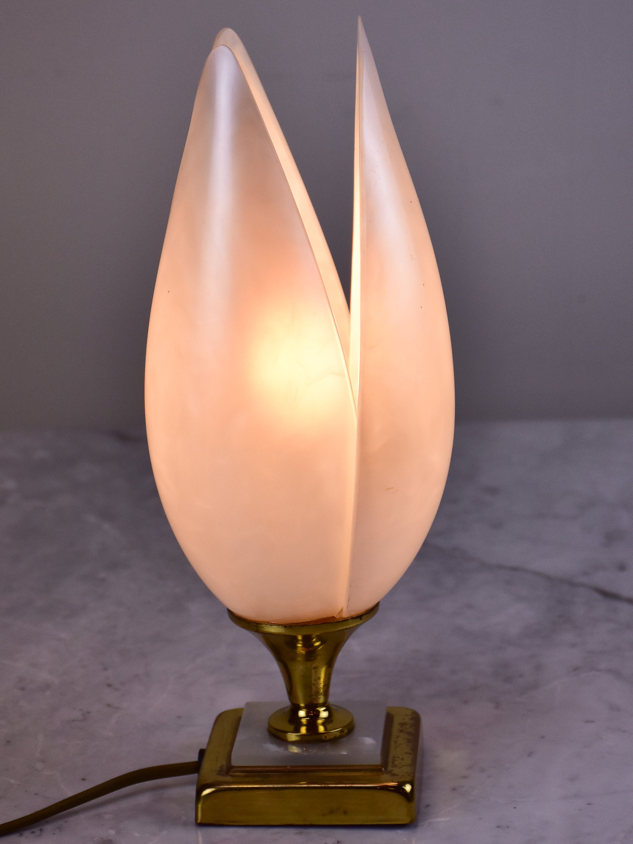 Small Liane Rougier flower lamp 1970's
