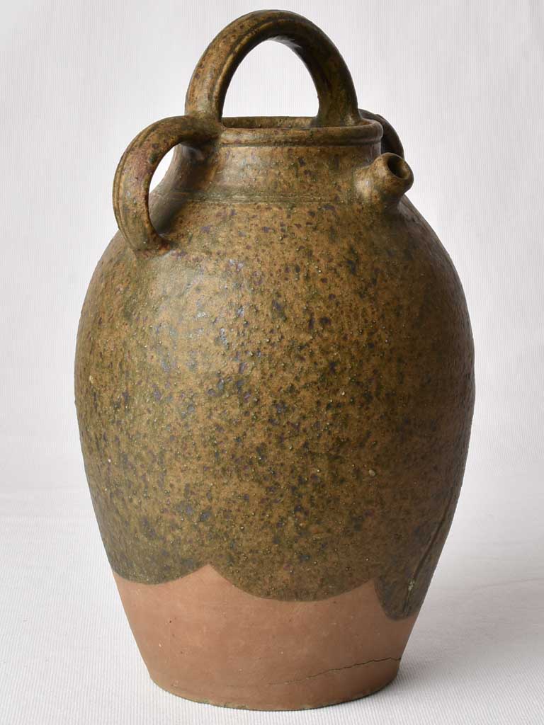 Rustic brown 19th century jug