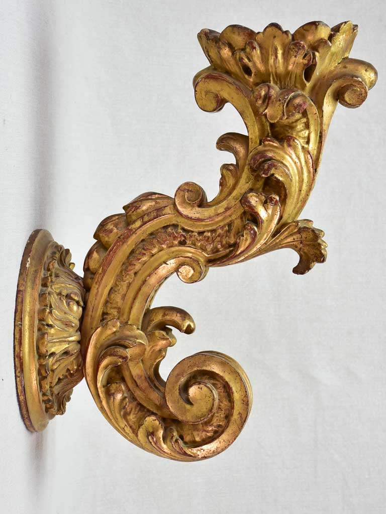 Large Louis XV style wall gilt wall sconce