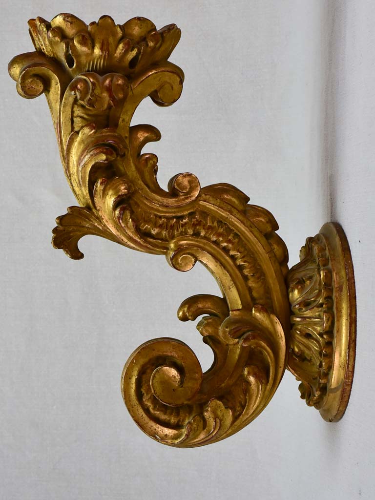 Large Louis XV style wall gilt wall sconce