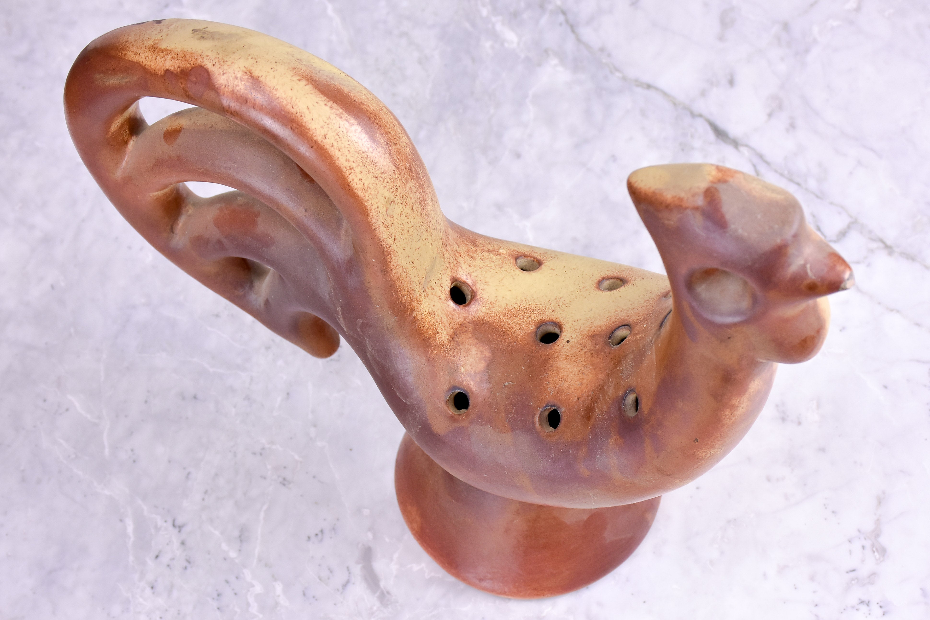 Artisanal Les Grottes Ceramic Rooster