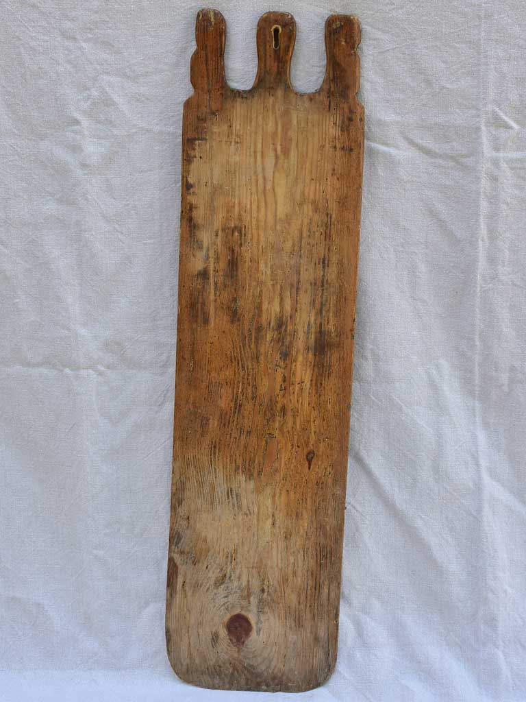 RESERVED PN Long antique French baker's bread board monogrammed PH 38¼"