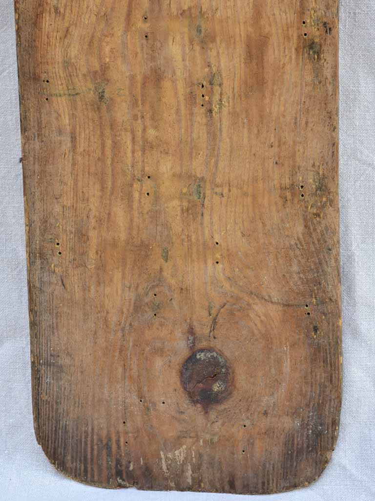 RESERVED PN Long antique French baker's bread board monogrammed PH 38¼"