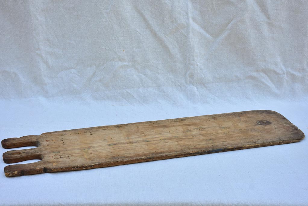 RESERVED PN Long antique French baker's bread board monogrammed PH 38¼"