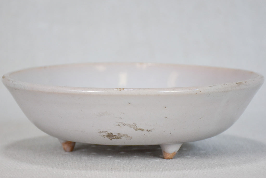 Early 20th-century French strainer plate for strawberries 8"