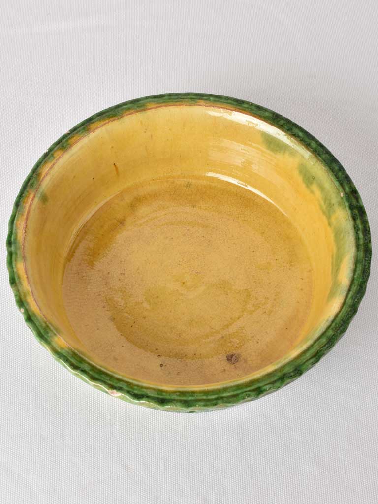 Yellow glazed ovenware from 1960s