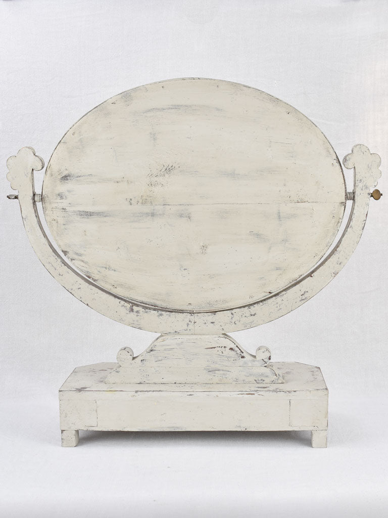 1930s bathroom vanity with gray patina