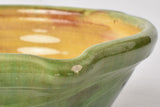 Rustic yellow and green dish 